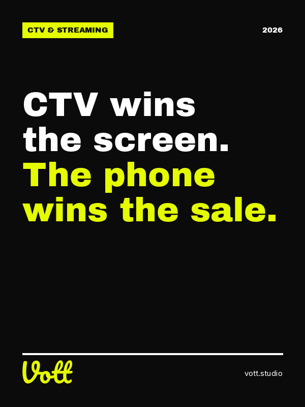 CTV wins the screen. The phone wins the sale. — Vott research