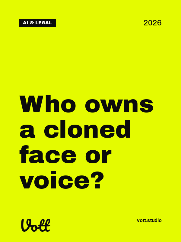 Who owns a cloned face or voice? — Vott research